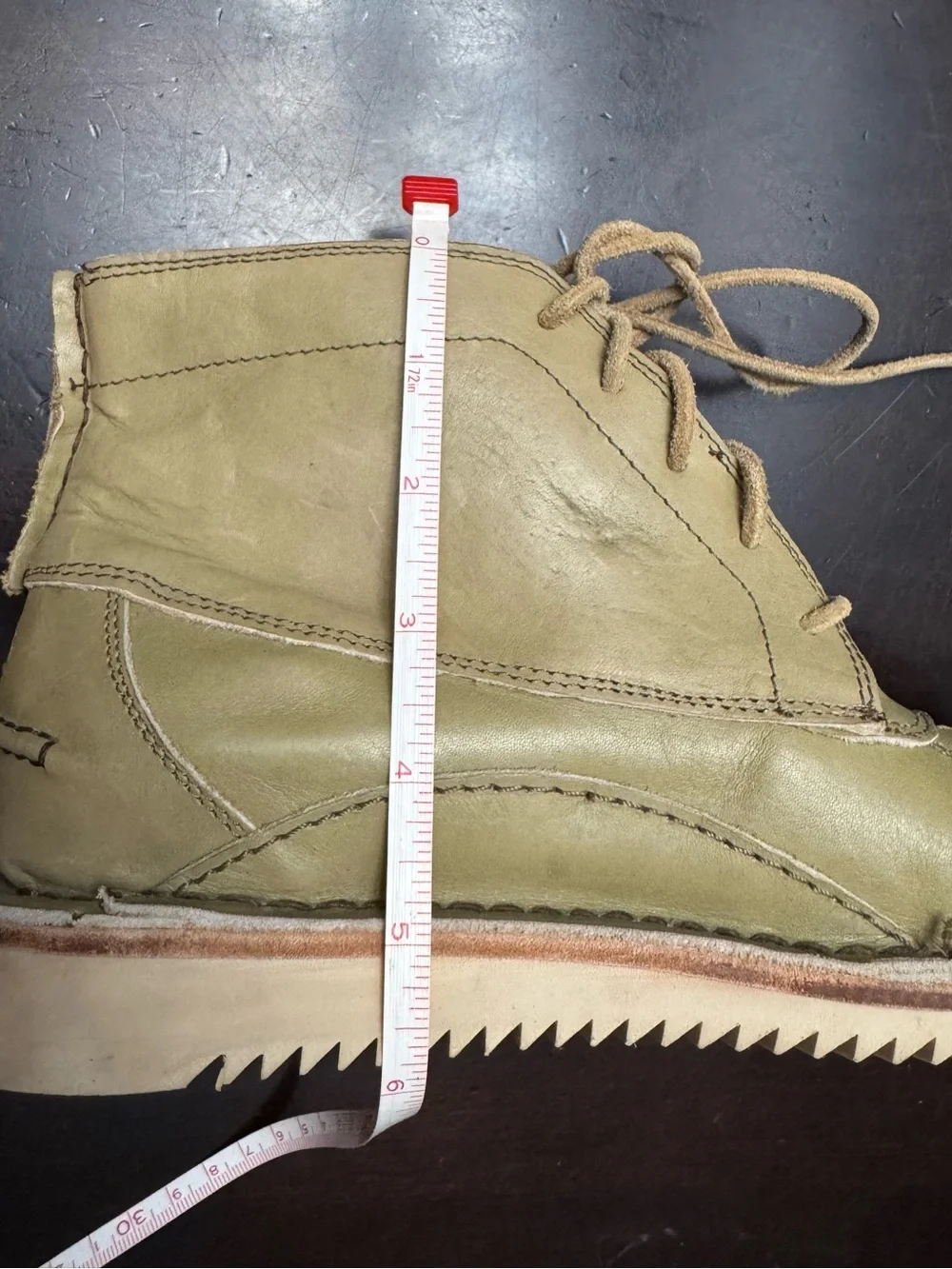 Duck Boots 100% leather Oliberté tan-olive color Men’s Size 7.5  (40)